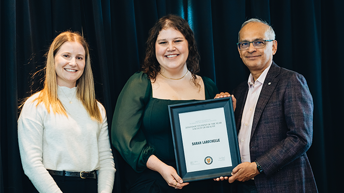 Sarah Larochelle Receiving Co-op Student of the Year Award